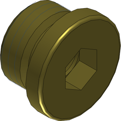 Brass BSPP Countersunk BSPP Sealed Plug