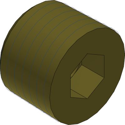 Brass Countersunk BSPT Plug