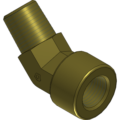 Brass 45° Male BSPT x Female BSPT