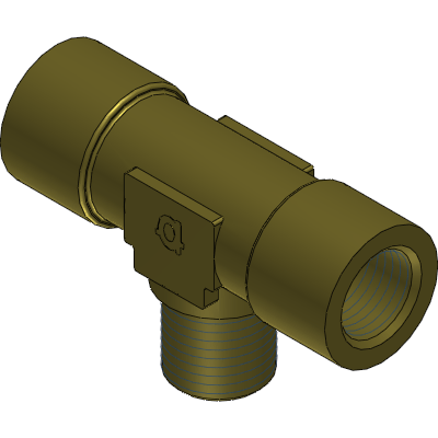 Brass Female BSP x Male BSPT Branch Tee