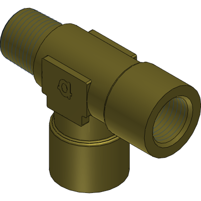 Brass Female BSP x Male BSPT Run Tee