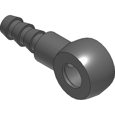 Hose Barb x Metric Banjo, Low PSI