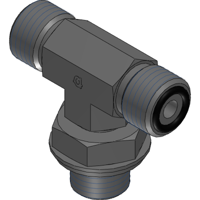 Male ORFS x Male BSPP Adjustable Branch Tee