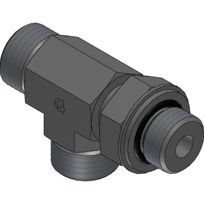 Male ORFS X Male Metric Adjustable Run Tee