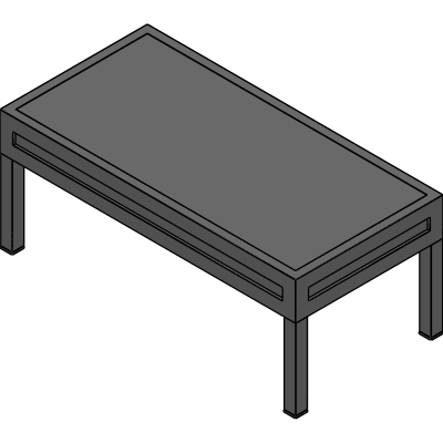 3d table clipart black