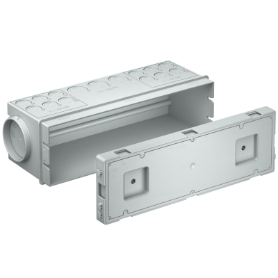 Box for formwork for universal conduit entries