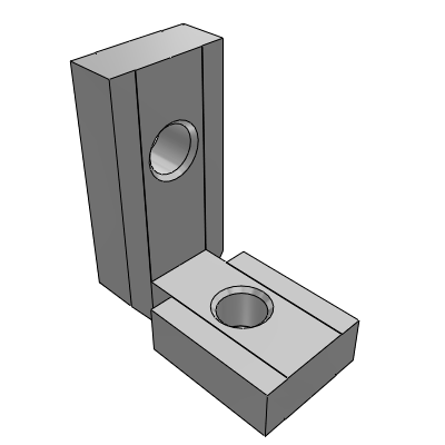 40槽宽10.2系列铝型材--连接件*L型角槽连接件A型