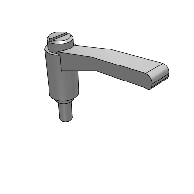 可调紧定手柄 网纹螺钉外螺纹安装