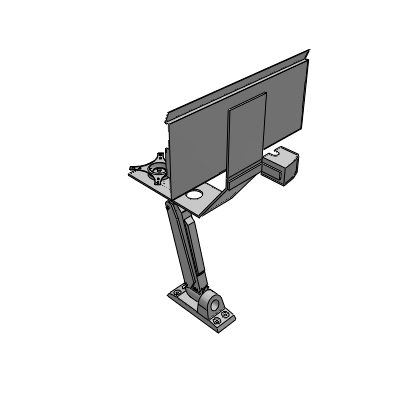 显示器支架-固定型·气弹簧型·单臂/双臂 通用键盘·单显示器·壁挂式安装