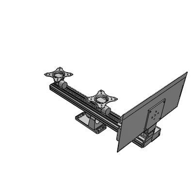 重载型显示器支架-普通型·臂长210mm 通用键盘·双显示器·壁挂式安装