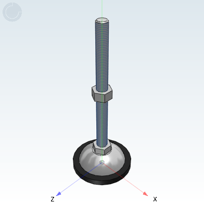 金属底座型支脚 固定调节型·冲压底座+橡胶垫防滑款