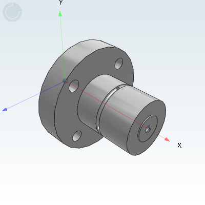 一端台阶外螺纹一端内螺纹型 实心滚珠花键·法兰螺帽型