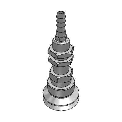 Suction cup with locking fitting