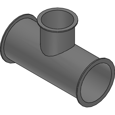 Tee Reducing-Flange three ends