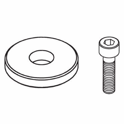 Retaining washer for pillar with tapered fitting