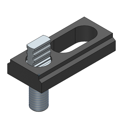 Base element, low height, for T-slots