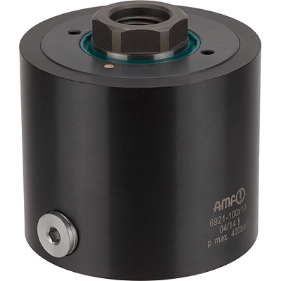 Porca hidráulica, simples ação, com retorno por mola