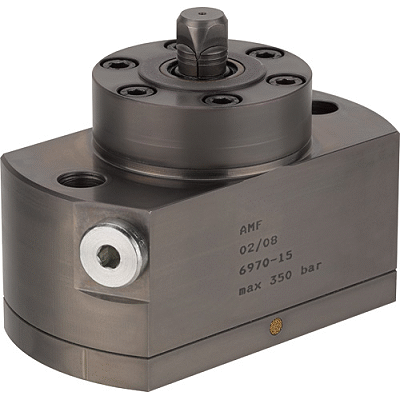 Vérin de serrage pour alésages, hydraulique, centré, à simple effet, avec rappel par ressort