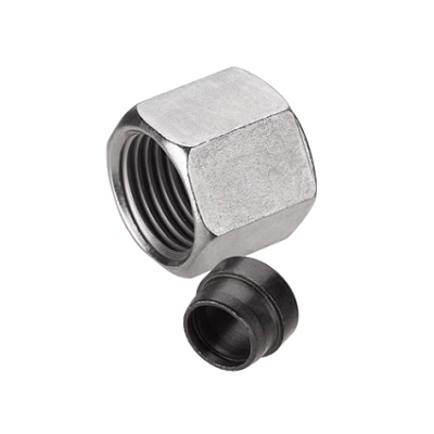 Union nut with cutting ring