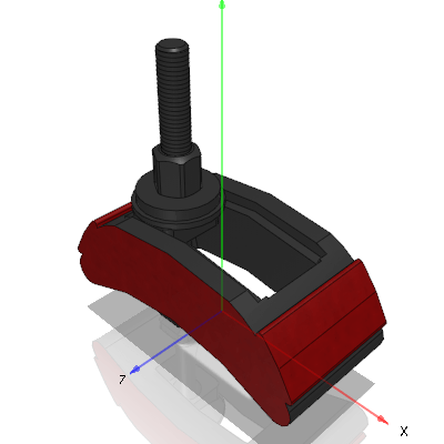 Clamp with plastic cap, complete