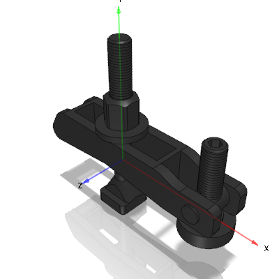 Clamp LIGHT DESIGN, with adjustable support screw, complete