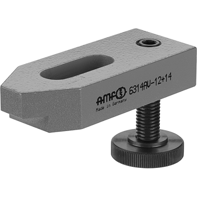 Stepped clamp with adjusting support screw
