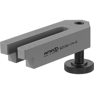 Stepped clamp with adjusting support screw