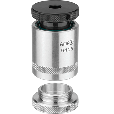 Aluminium screw jack with swarf protection and aluminium base