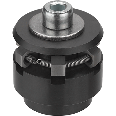 Centring clamp with protective segments