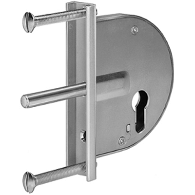 Wrought-iron gate deadlock with channel fore-end