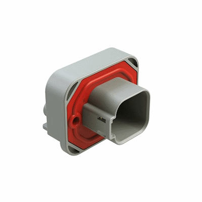 Boardlock PCB Mount Receptacle, 6 Pin, RA Flange, AT Series