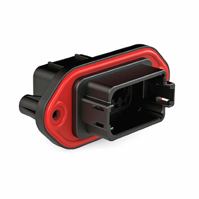 12 Position Receptacle, Pin, Panel Mount, Self-Threading, Keyed X