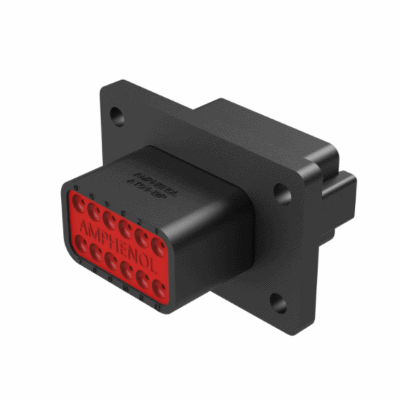 12P Receptacle, Flange Mount