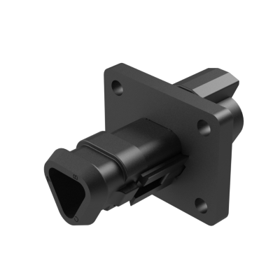 2P/3P Receptacle, Flange Mount