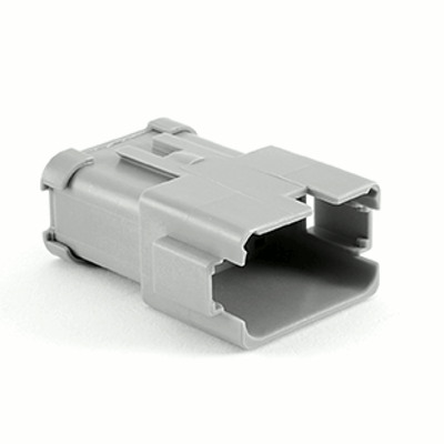 Receptacle, 12 Pin, AT Series, Keyed, End Cap