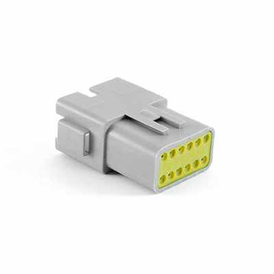 Receptacle, 12 Pin, AT Series, Keyed, Reduced Diameter Wire Seal