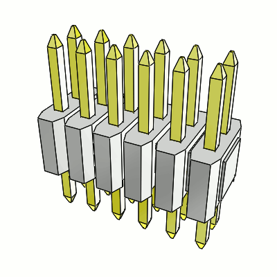 Unshrouded Header, Vertical, Through Hole