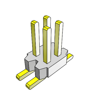 Unshrouded Header, Vertical, Surface Mount