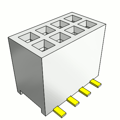 Receptacle, Vertical, Surface Mount