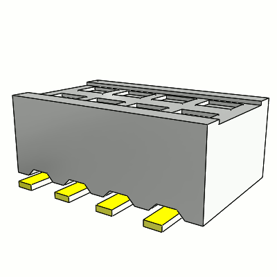 Receptacle, Surface Mount, Bottom Entry