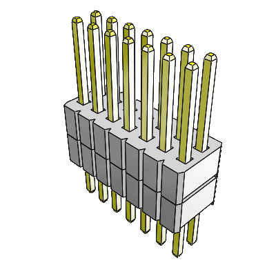 1.27x1.27mm Stack Header, Vertical, Through Hole