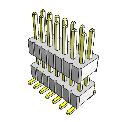 1.27x1.27mm Stack Header, Vertical, Surface Mount