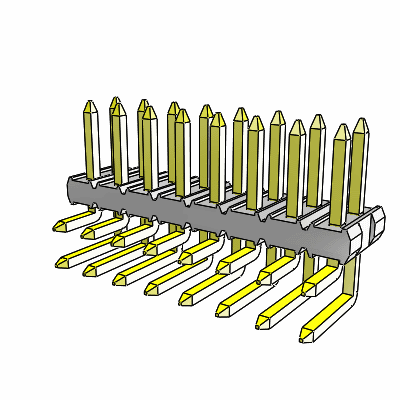 Unshrouded Headers – Double Row – Right Angle- PIP