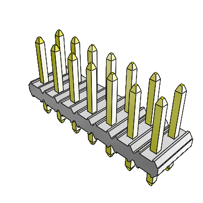 Unshrouded Headers - Double Row - Vertical - PIP