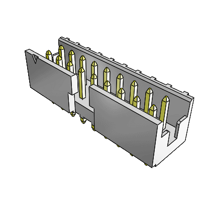 Shrouded Header - Double Row - Vertical - PIP