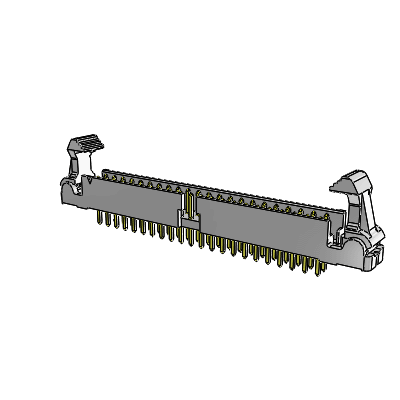 Eject Latch Header – Double Row – Vertical - Through Mount