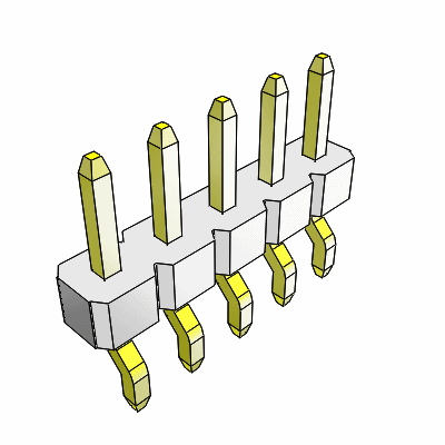 Unshrouded Headers - Single Row - Right Angle  - Surface Mount
