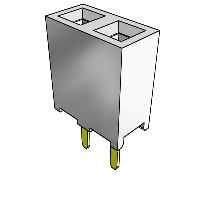 Receptacle - Single Row - Vertical - Through Mount