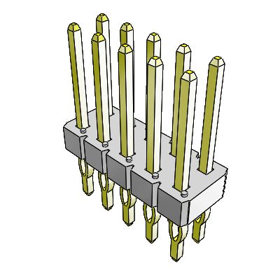 Bergstik II Header, Double Row .100/2.54cc Duplex Press Fit