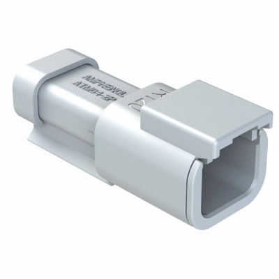 2-Way Receptacle, A key, 120 OHM Resistor, Gray